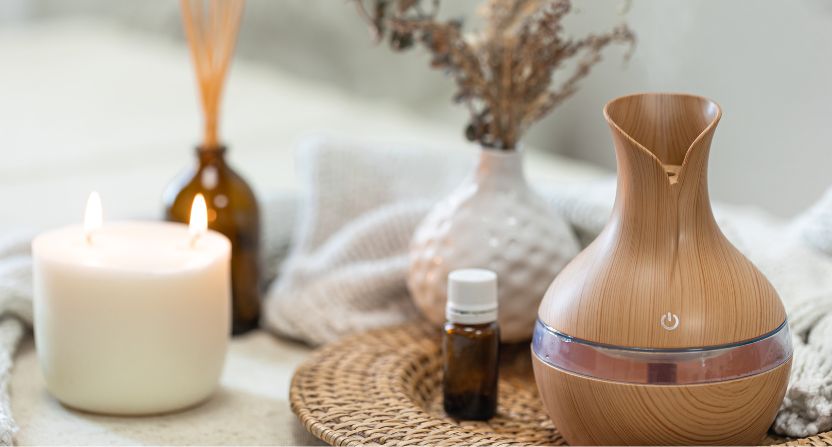 Huile essentielle avec diffuseur d'ambiance